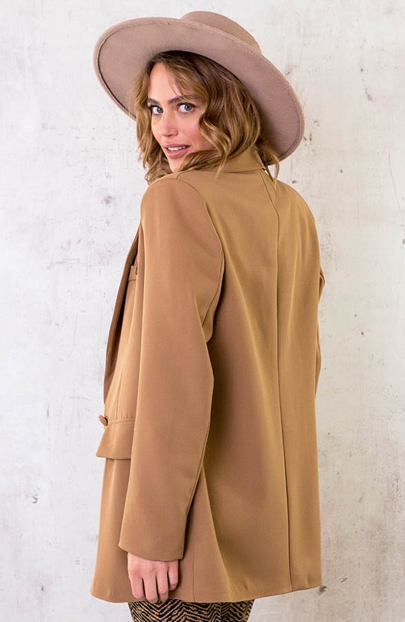 Oversized Fashion Blazer Camel – shoparchief, foto 4
