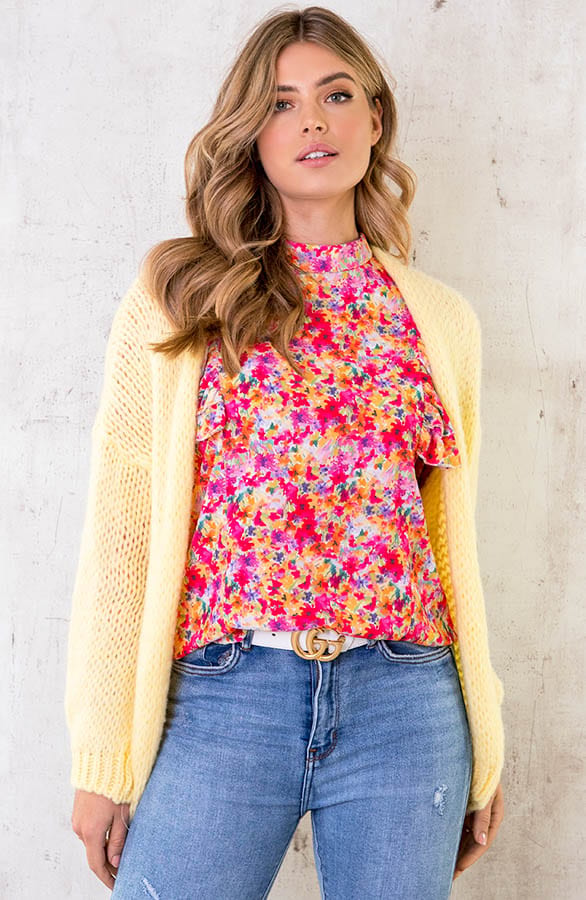 Ruffle Bloemen Blouse Multicolor – shoparchief, foto 7