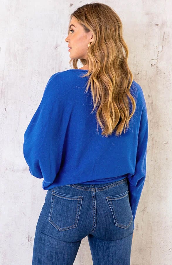 Oversized Soft Trui Kobalt – shoparchief, foto 3