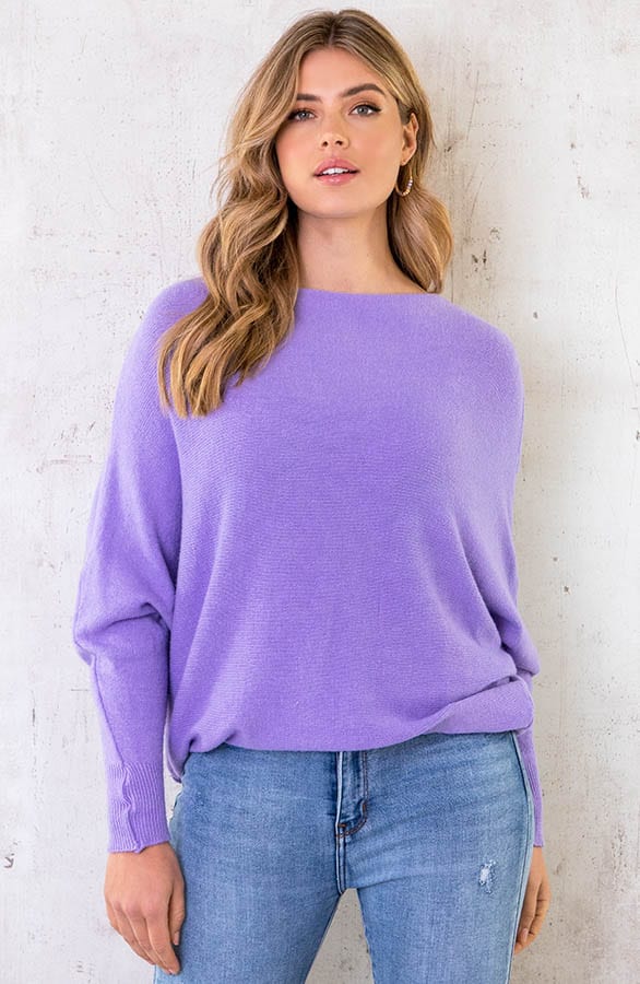 Oversized Soft Trui Lila – shoparchief, foto 1