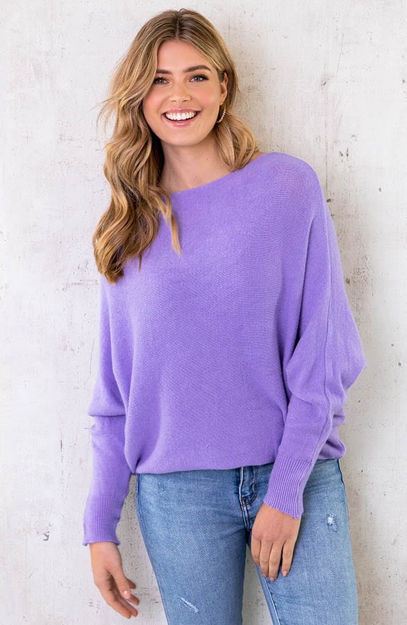 Oversized Soft Trui Lila – shoparchief, foto 2