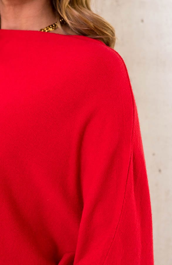 Oversized Soft Pullover Rot, Shoparchiv, Foto 5