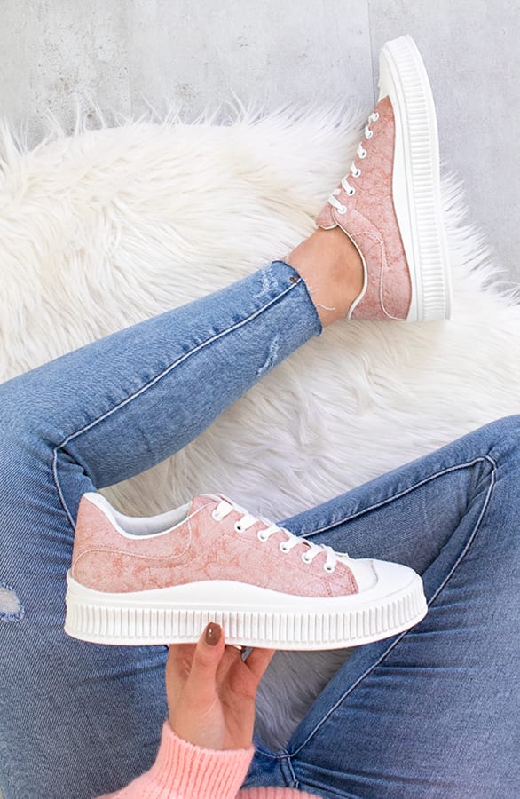Paint Brush Sneakers Roze – shoparchief, foto 1