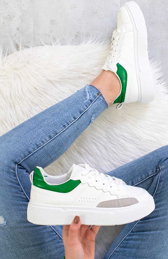 Plateau Sneakers Wavy Groen – shoparchief, foto 1