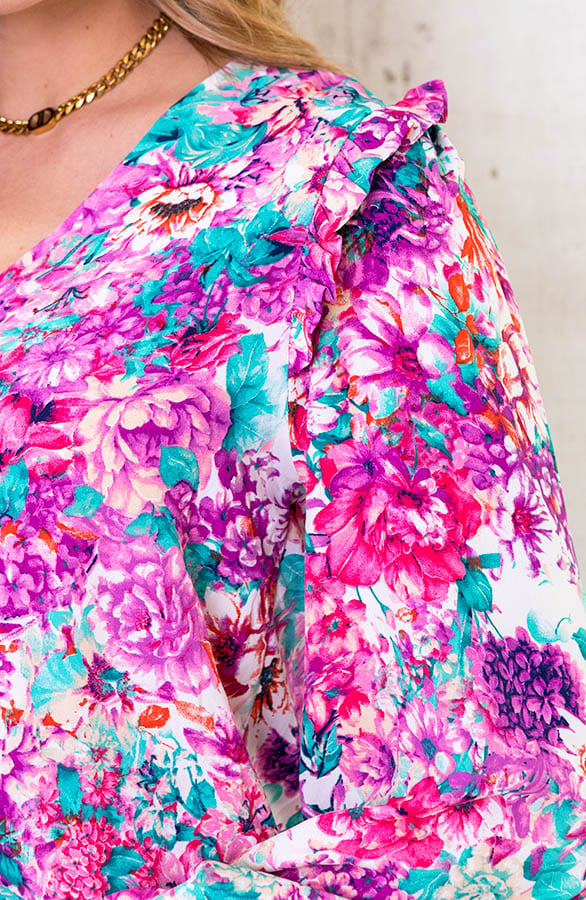 Print Blouse Floral Paars – shoparchief, foto 5