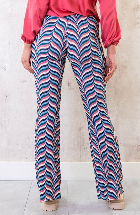 Retro Flared Broek Blauw – shoparchief, foto 3