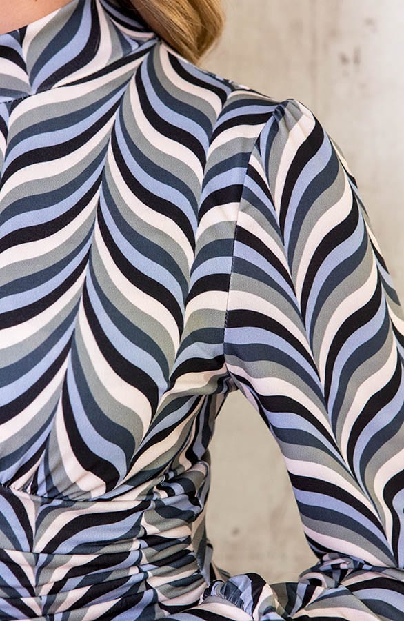 Retro Print Jumpsuit Blauw – shoparchief, foto 4