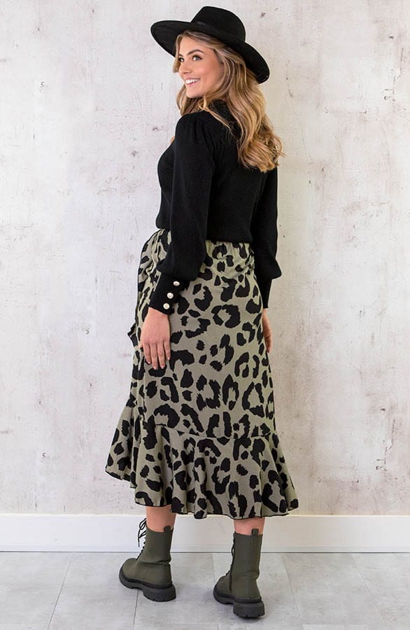 Ruffle Knopen Longsleeve Zwart – shoparchief, foto 5