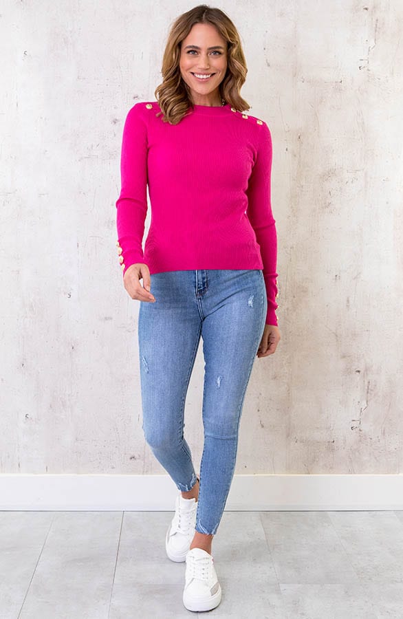 Sailor Rib Trui Fuchsia – shoparchief, foto 6