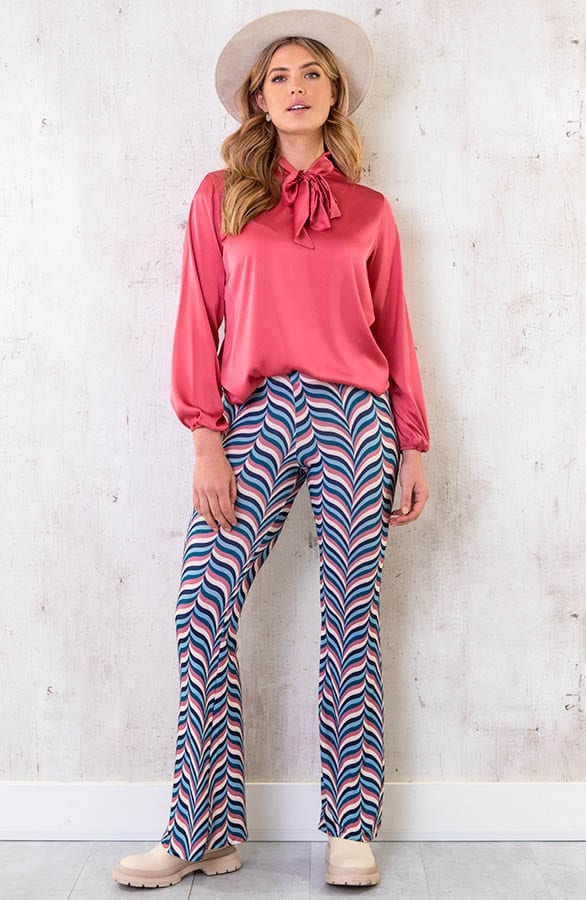Satijnen Strik Blouse Dust Roze – shoparchief, foto 6