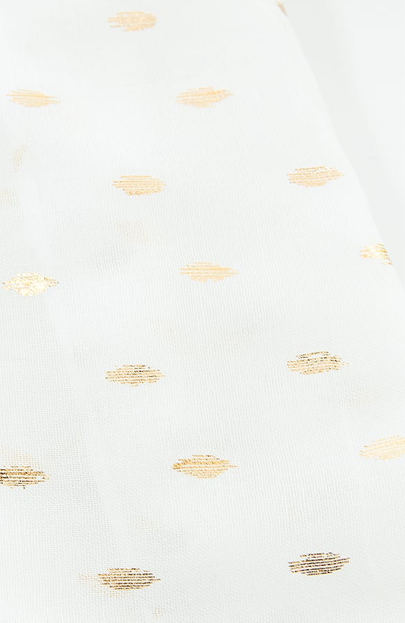 Sjaal Met Gouden Leaves Wit – shoparchief, foto 4