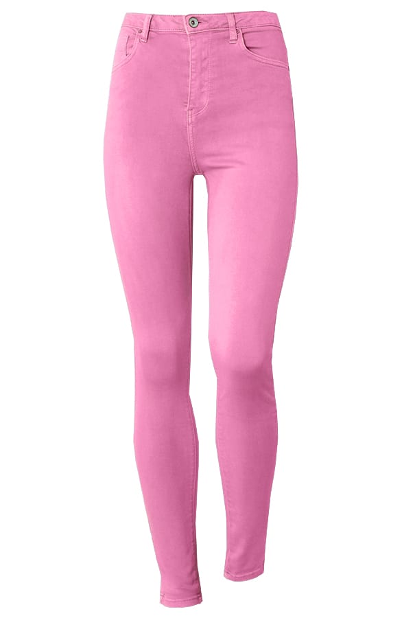 Skinny High Waist Jeans Roze – shoparchief, foto 5
