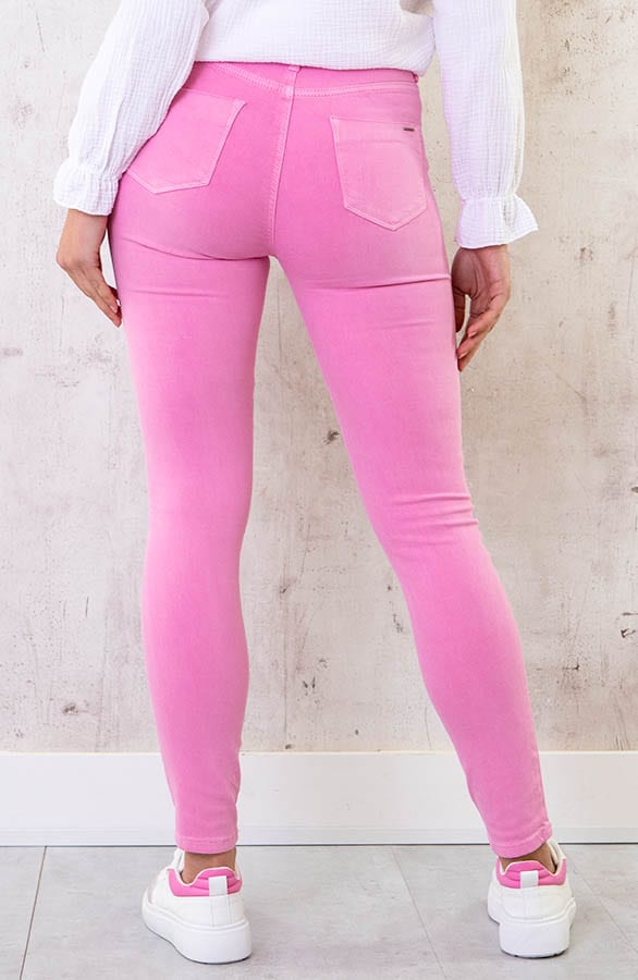 Skinny High Waist Jeans Roze – shoparchief, foto 3
