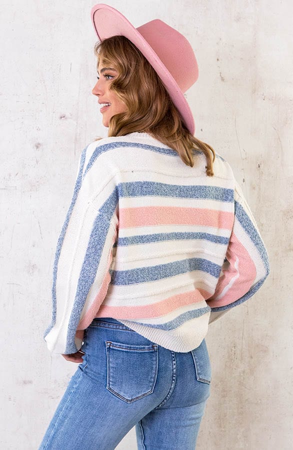 Strepen Pailletten Trui – shoparchief, foto 4