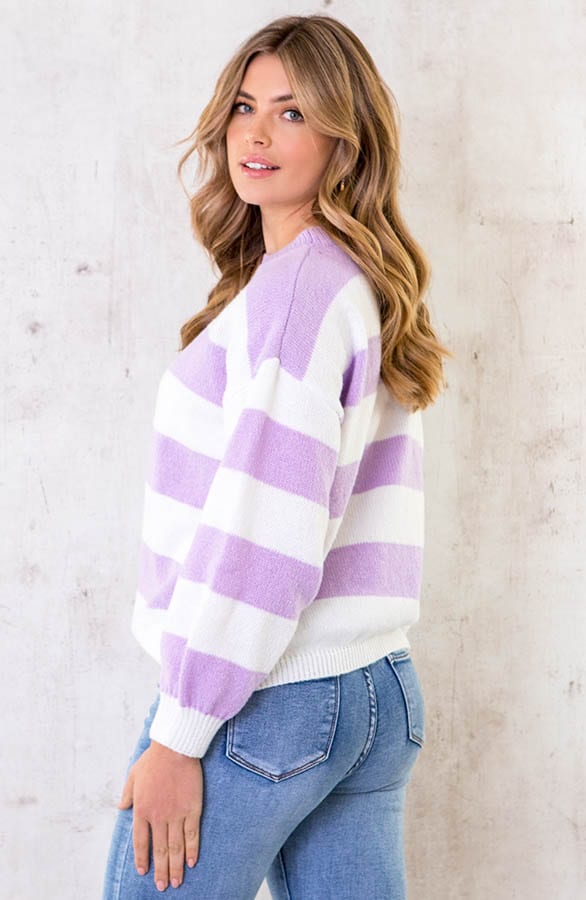 Strepen Trui Lila – shoparchief, foto 4