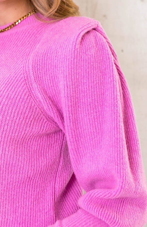 Trui Met Schoudervulling Roze – shoparchief, foto 4