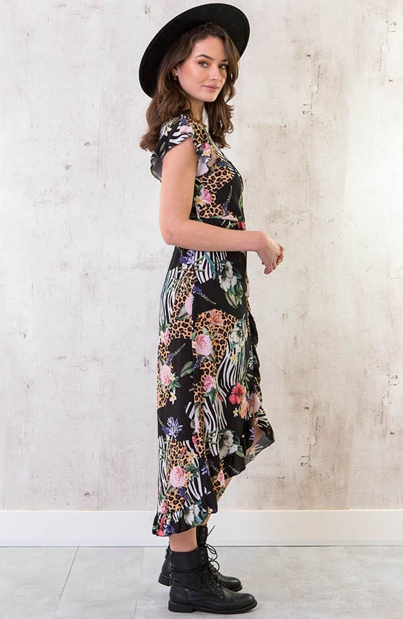 Bloemen Midi Jungle Jurk – shoparchief, foto 8