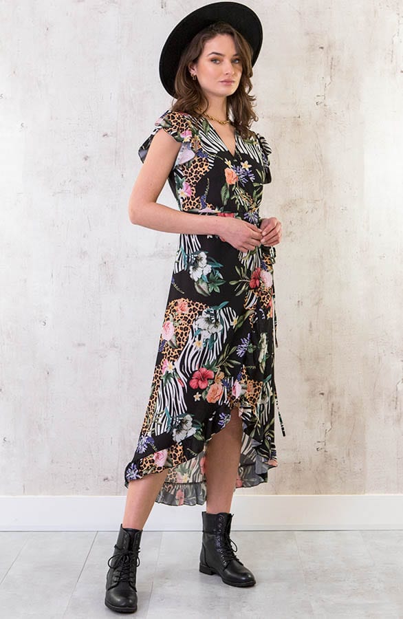 Bloemen Midi Jungle Jurk – shoparchief, foto 6