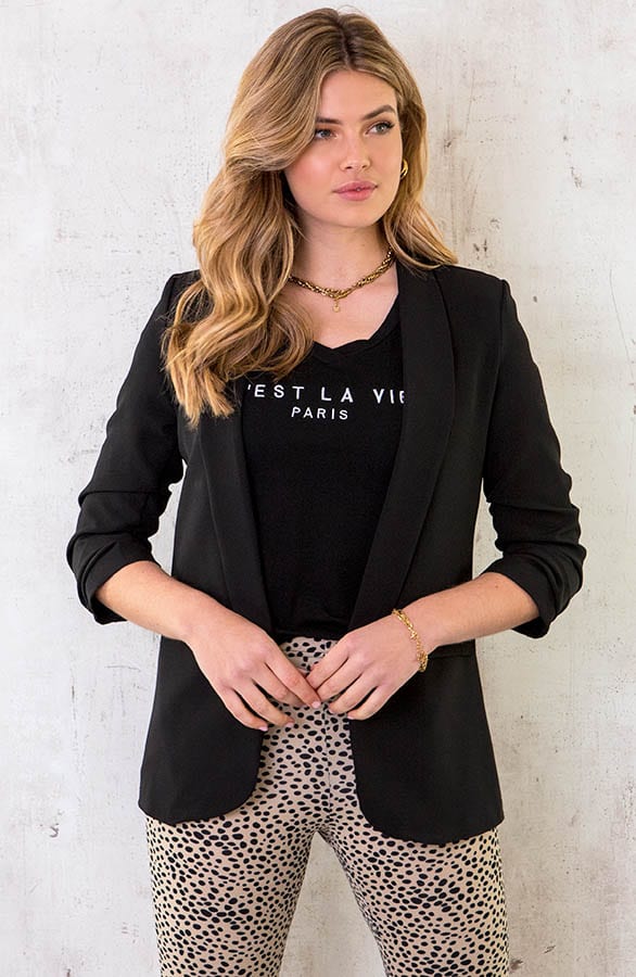 C'est La Vie T-shirt Zwart Wit – shoparchief, foto 5