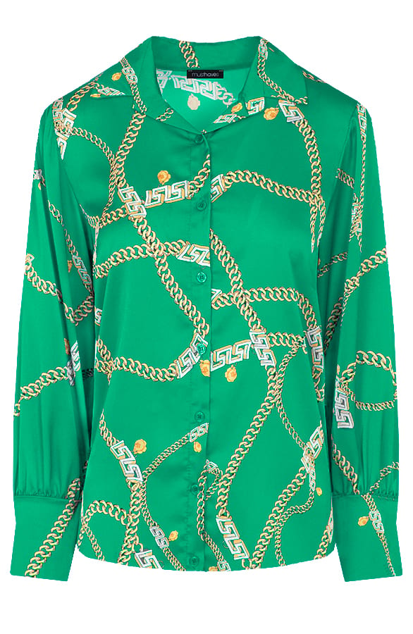 Chain Blouse Bright Green – shoparchief, foto 1