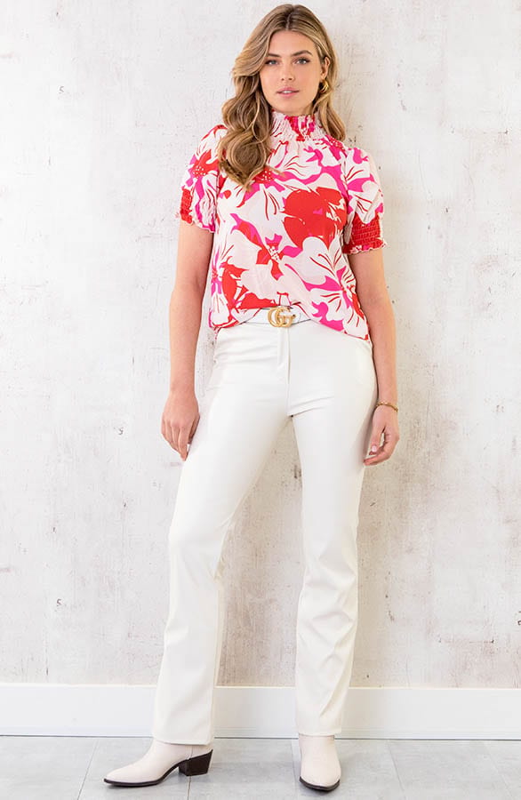 Col Top Floral Roze Rood – shoparchief, foto 6