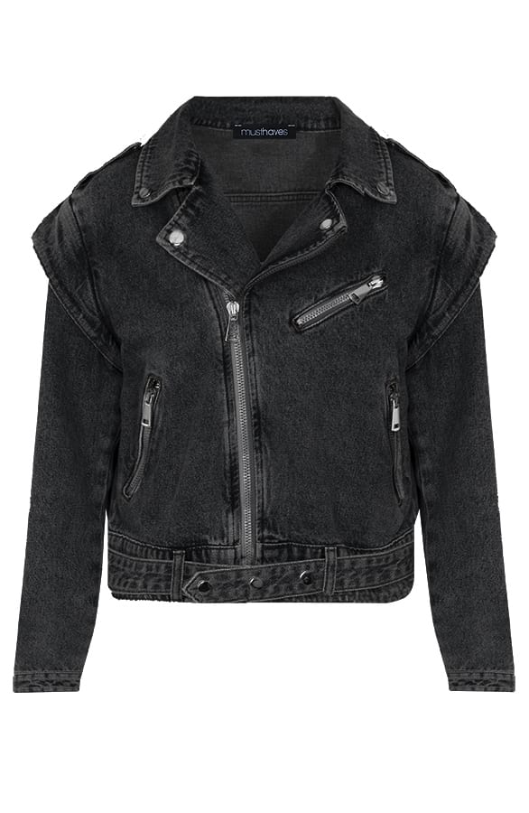 Exclusive Denim Jacket 2 in 1 Zwart – shoparchief, foto 6