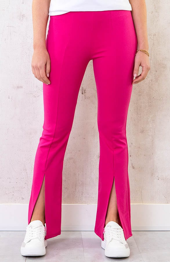 Flared Split Broek Fuchsia – shoparchief, foto 1
