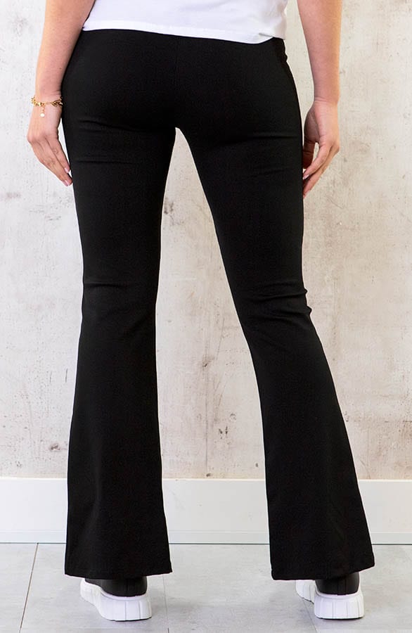 Flared Split Broek Zwart – shoparchief, foto 3
