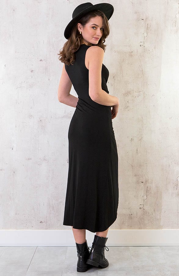 Jersey Jurk Geknoopt Zwart – shoparchief, foto 8