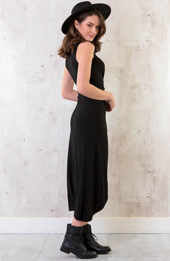 Jersey Jurk Geknoopt Zwart – shoparchief, foto 7