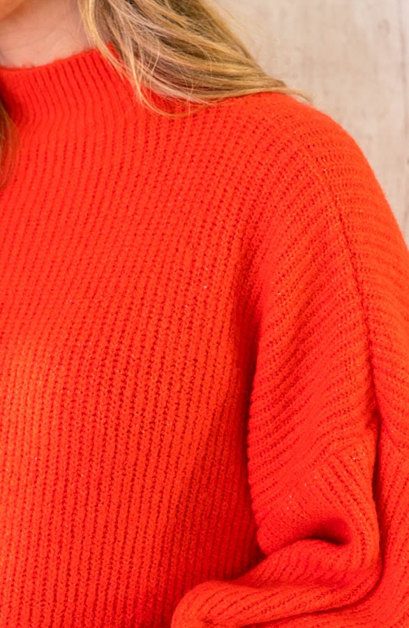 Knitted Sweater Koraaloranje – shoparchief, foto 5
