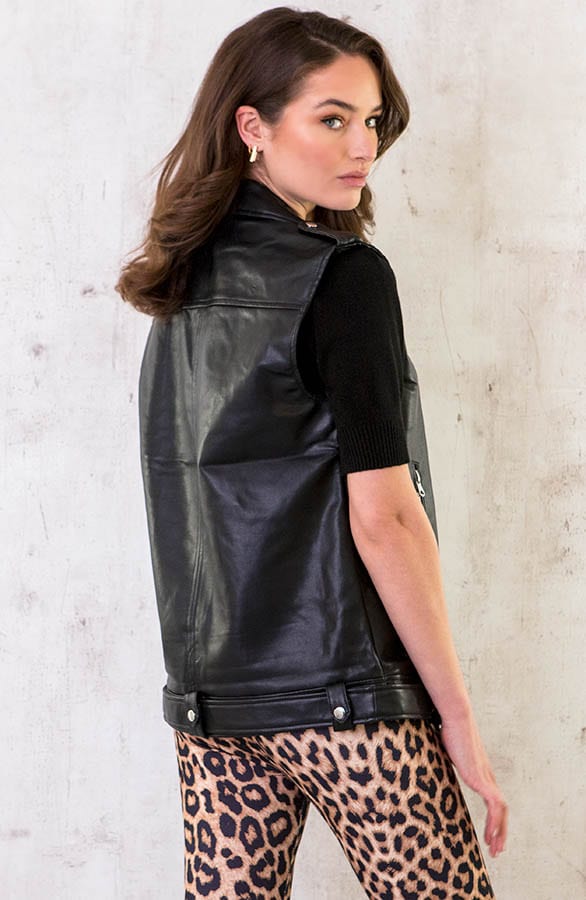 Leather Biker Gilet – shoparchief, foto 7