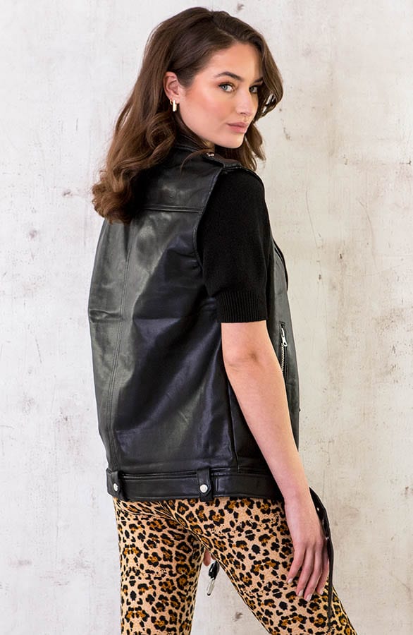 Leather Biker Gilet – shoparchief, foto 10