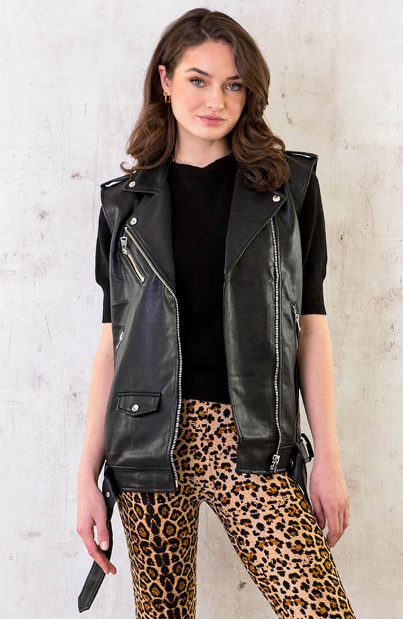 Leather Biker Gilet – shoparchief, foto 9