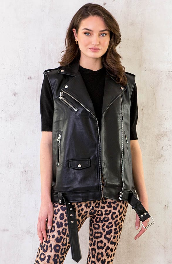 Leather Biker Gilet – shoparchief, foto 6