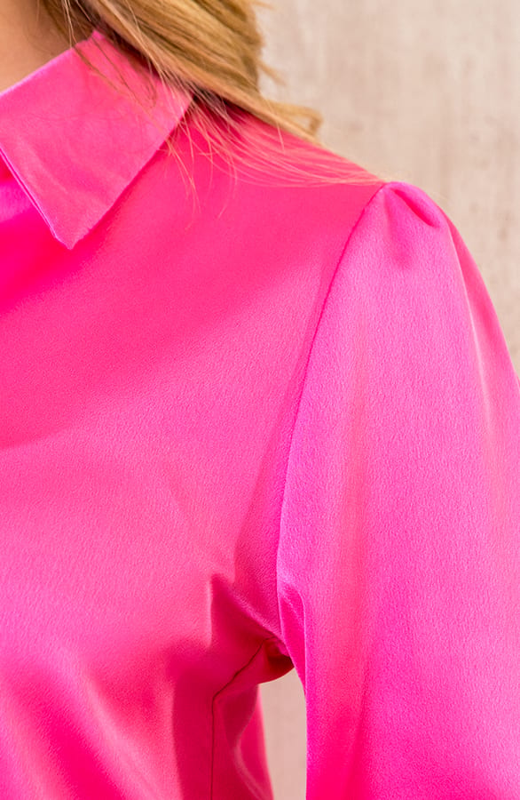 Satijnen Jurk Fuchsia – shoparchief, foto 5