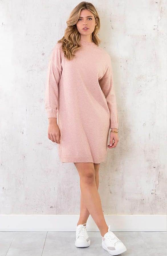 Sweater Dress Lichtroze – shoparchief, foto 2