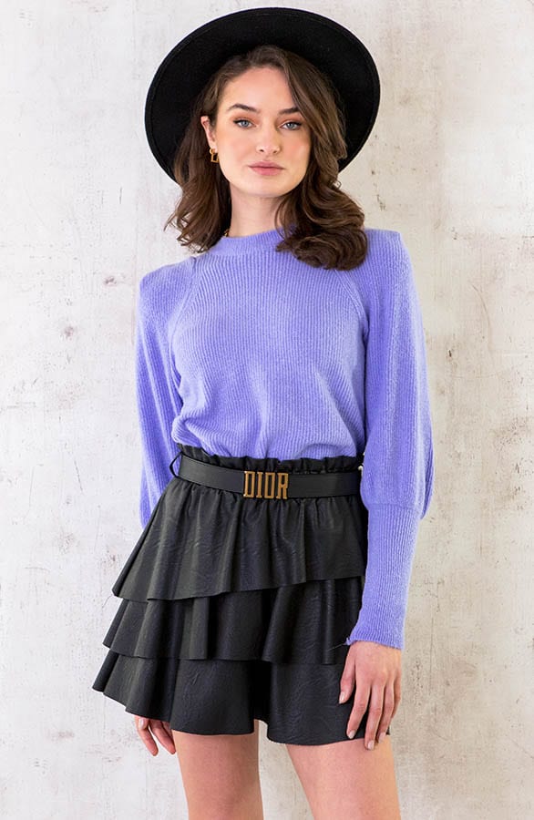 Trui Met Schoudervulling Lila – shoparchief, foto 3