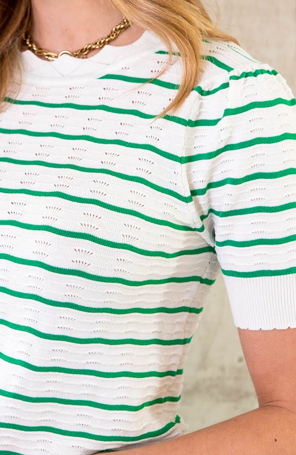 Wavy Strepen Top Groen – shoparchief, foto 5