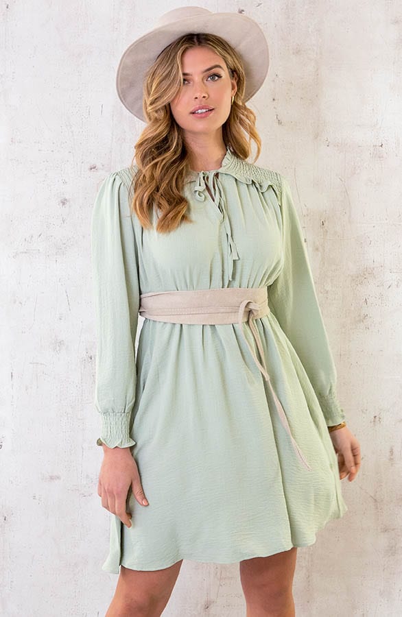 Smocked Schulter Kleid Mint, Shoparchiv, Foto 1