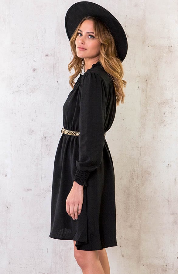 Smocked Schulter Kleid Schwarz, Shoparchiv, Foto 4