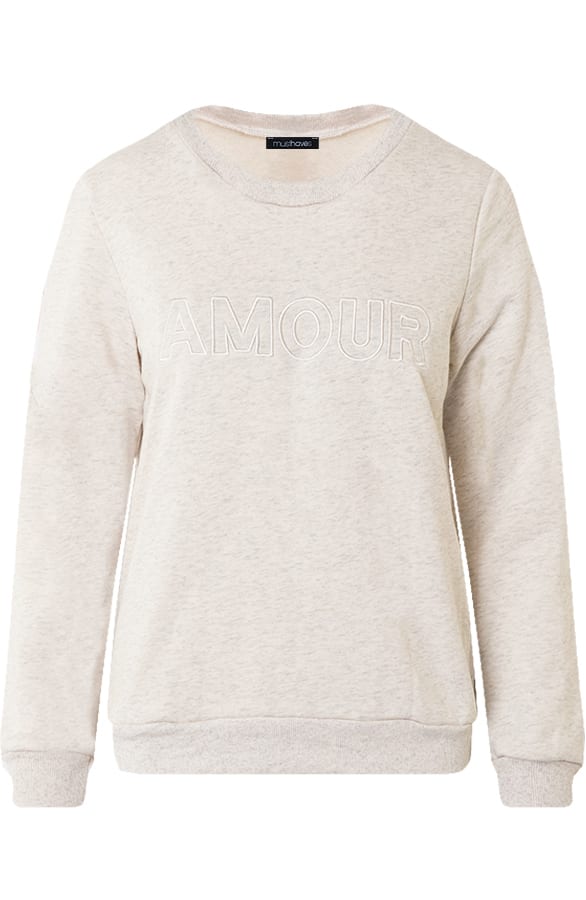 Amour Sweater Gemêleerd Beige – shoparchief, foto 1