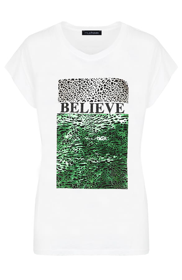 Believe Metallic Top Bright Green – shoparchief, foto 1