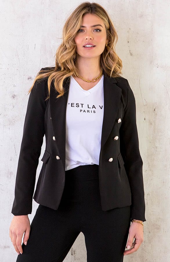 Button Blazer Zwart 2.0 – shoparchief, foto 1