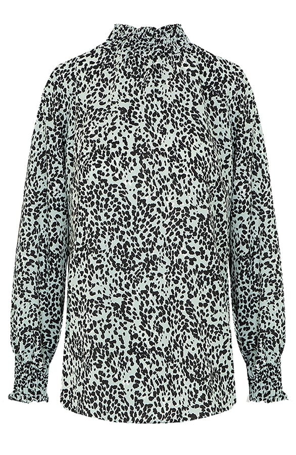 Col Blouse Cheetah Mint – shoparchief, foto 1