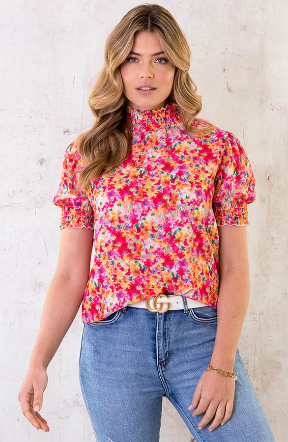 Col Top Bloemen Multicolor – shoparchief, foto 1