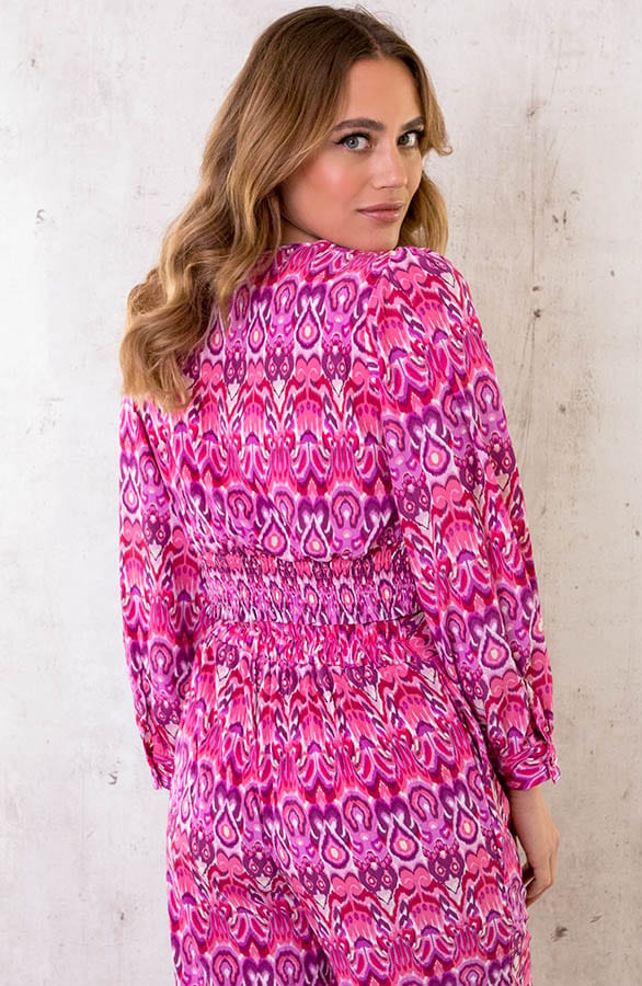 Cropped Top Retro Print Roze – shoparchief, foto 4