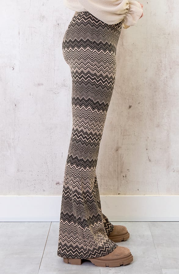 Flared Broek Aztec Taupe – shoparchief, foto 2