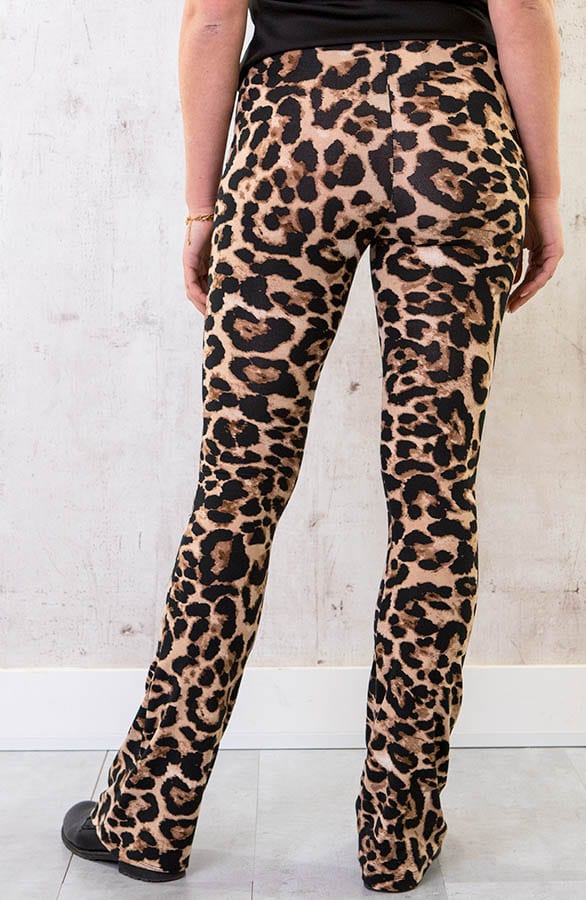 Flared Broek Panter Camel – shoparchief, foto 3