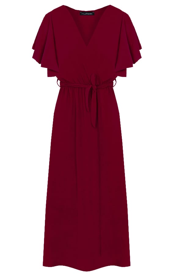 Florence Midi Jurk Bordeaux – shoparchief, foto 6